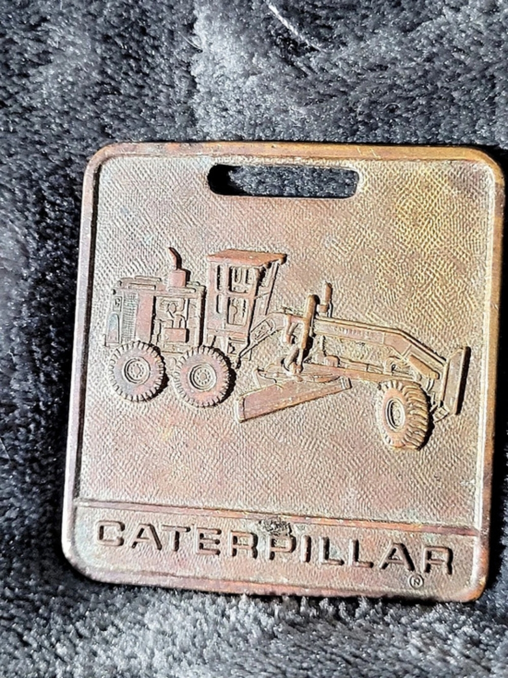 Vintage Caterpillar CAT Motor Grader Watch Fob Keychain - Collectible